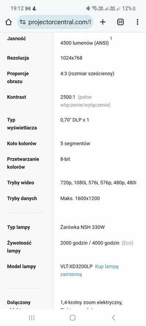 Projektor Mitsubishi