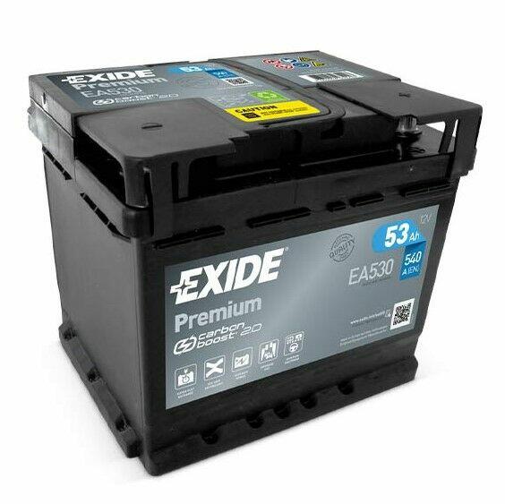 Akumulator Exide Premium 53Ah 540A EA530 PRAWY PLUS