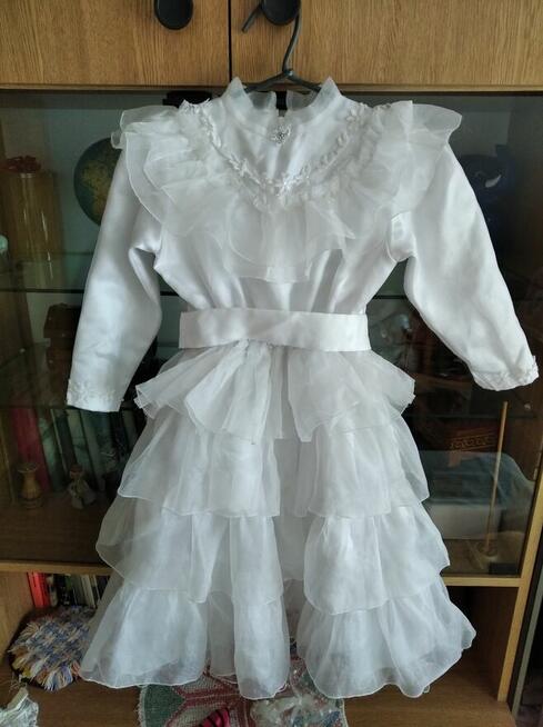 Sukienka komunijna + pasek z kokardą