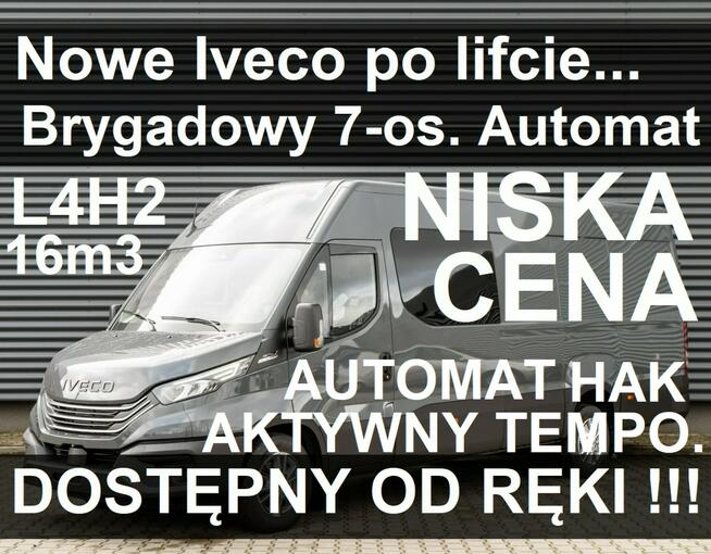 Iveco Daily 35S18A8H V L4H2 16M3 7-os. Kamera Hak Drzwi 270.Aktywny Tempo. Od ręki !!  2776zł