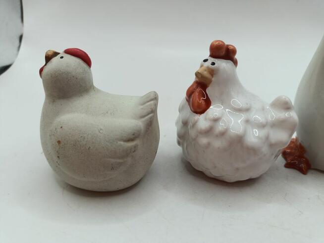 Figurki drobiu mini : dwie kurki i gąska