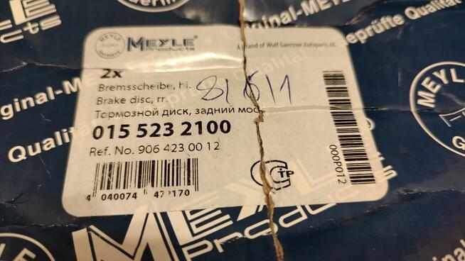 NOWE Tarcze hamulcowe Meyle 015 523 2100