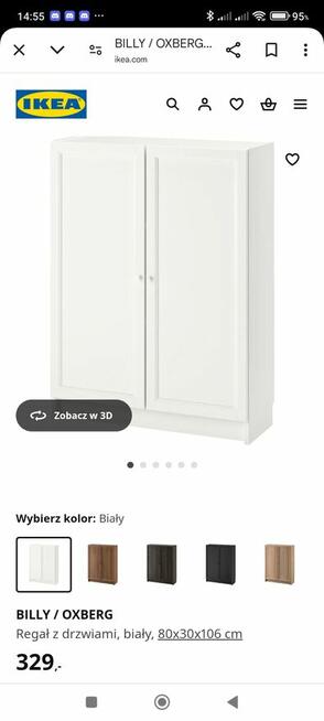 Regał ikea Billy niski