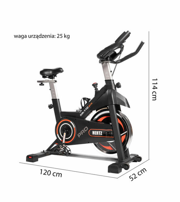 Rower spinningowy HERTZ FITNESS XR-110 pro