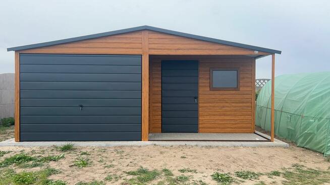 Garaż blaszany 6x5 z pomieszczeniem gospodarczym