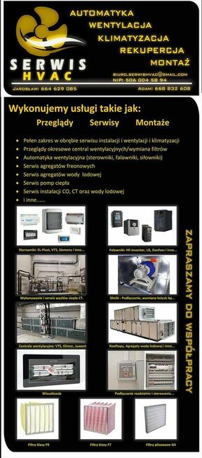 Serwis HVAC Wentylacja Klimatyzacja Automatyka Serwis - Montaż