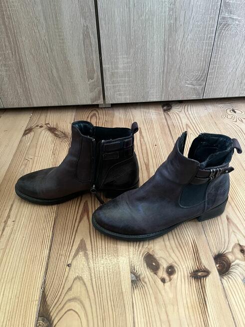 NOWE damskie sztyblety zPrawdziwej naturalnej skóry NR 36/37