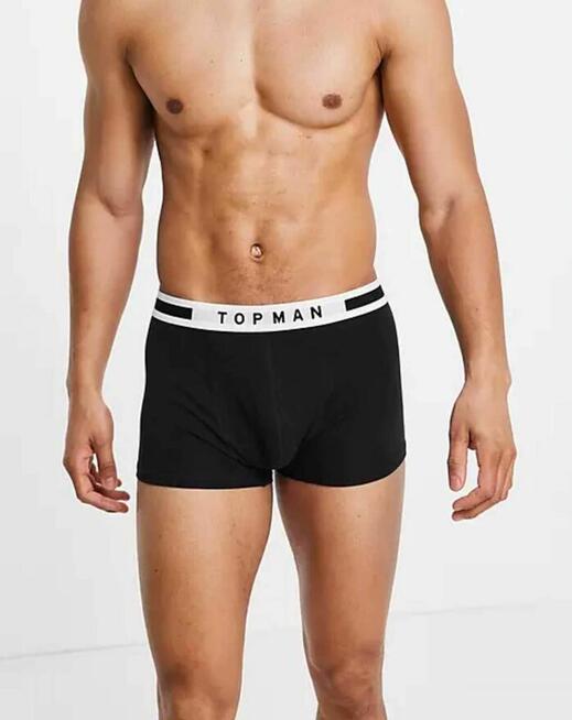 Czarne bokserki męskie TOPMAN trunk XS bielizna męska szorty