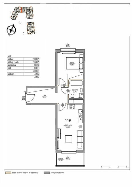 Dwustronne M2 w nowoczesnej inwestycji