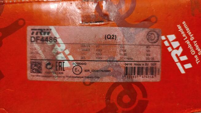 NOWE Tarcze hamulcowe TRW DF4486