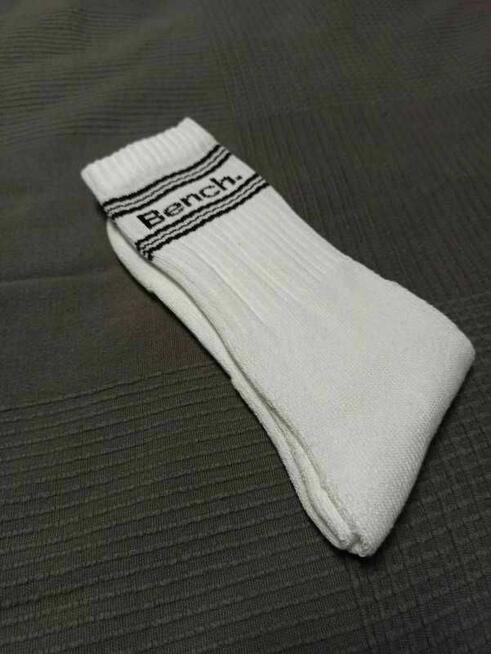 Białe skarpety Bench rozm 39-46 white socks siłownia sport