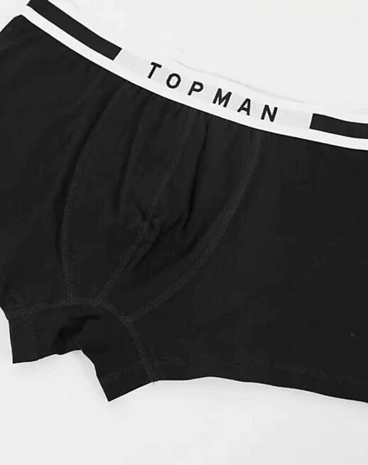 Czarne bokserki męskie TOPMAN trunk XS bielizna męska szorty