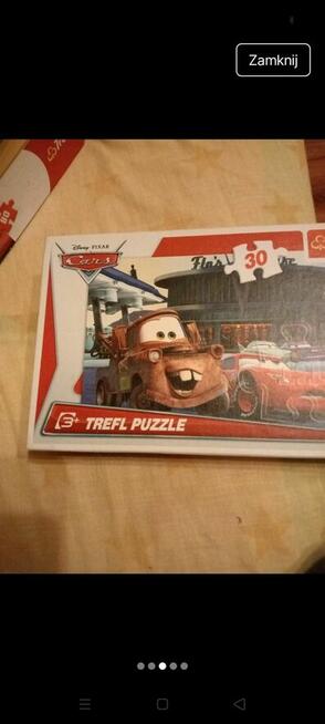 Puzzle z motywem z filmu Auta.