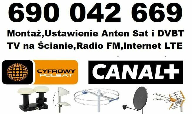 MONTAŻ ANTEN MIELEC 690 042 669 TV SAT LTE DVBT I OKOLICE