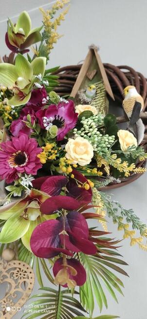 Wianek wiosenny wielkanocny 35 cm