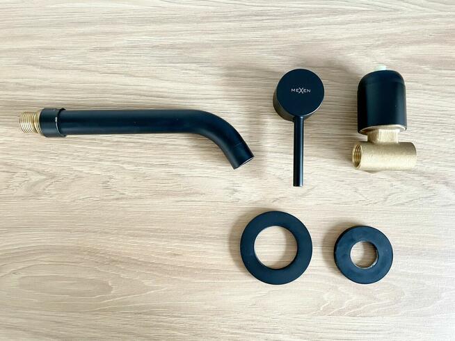 Bateria umywalkowa Mexen Alma podtynkowa czarna