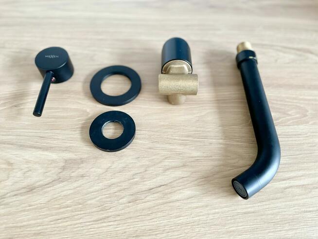 Bateria umywalkowa Mexen Alma podtynkowa czarna