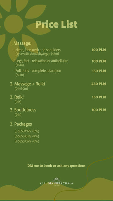 PL/ENG Masaż ciała i głowy–elementy Lomi Lomi & Ajurweda