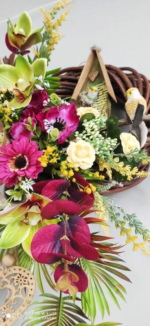 Wianek wiosenny wielkanocny 35 cm