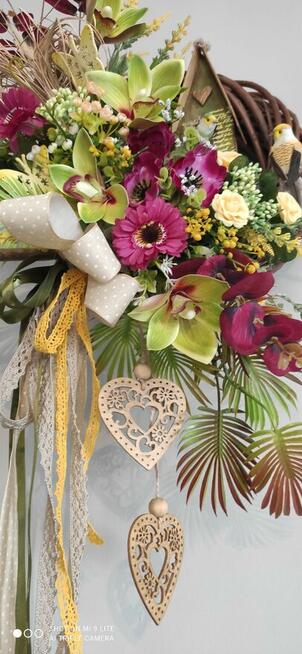 Wianek wiosenny wielkanocny 35 cm