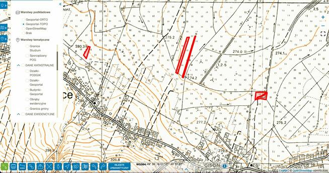 Na sprzedaż: 5 działek gruntowych w Żeglcach