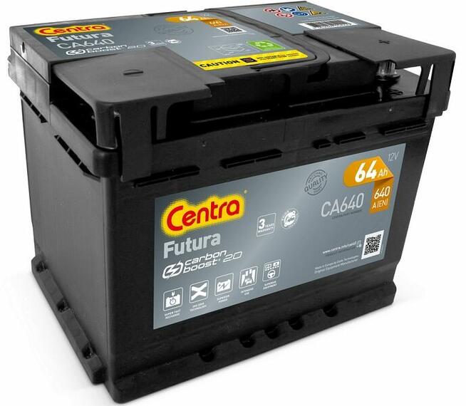 Akumulator CENTRA FUTURA 64AH 640A CA640 Gwr. 3LATA Katowice