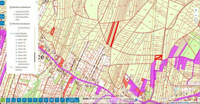 Na sprzedaż: 5 działek gruntowych w Żeglcach