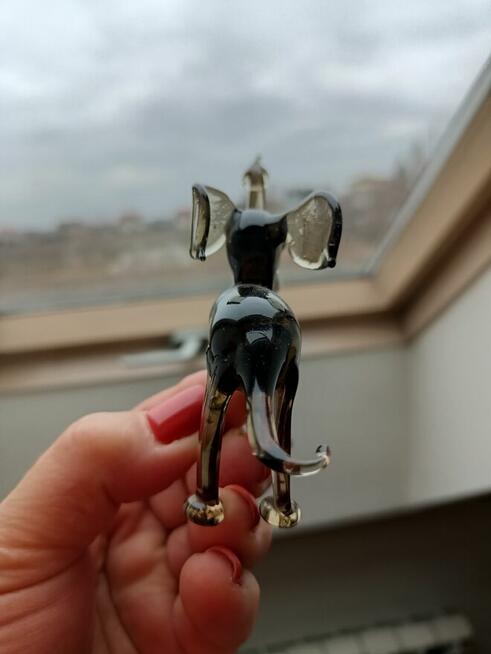 Szkło figurka piękny zwierz słoń