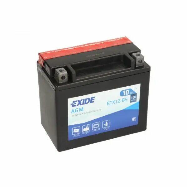 AKUMULATOR MOTOCYKLOWY EXIDE ETX12-BS 12V 10Ah 150A EN L+