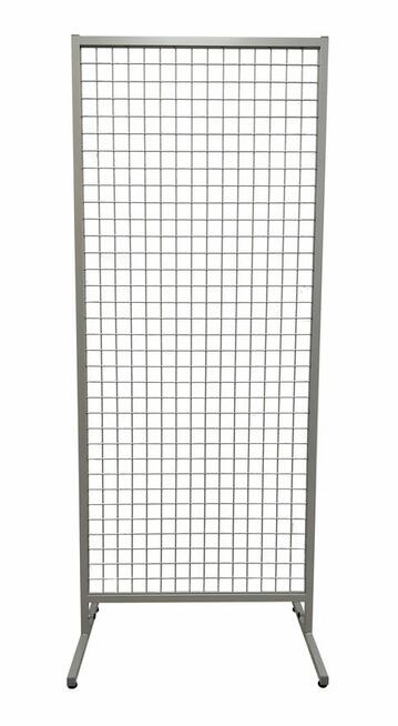 STOJAK EKSPOZYCYJNY SKLEPOWY KRATA pod haki REGAŁ srebrny