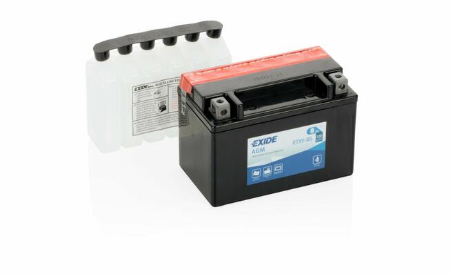 Akumulator motocyklowy EXIDE YTX9-BS 12V 8Ah 120A EN LEWY +