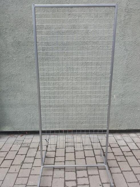 STOJAK EKSPOZYCYJNY SKLEPOWY KRATA pod haki REGAŁ srebrny