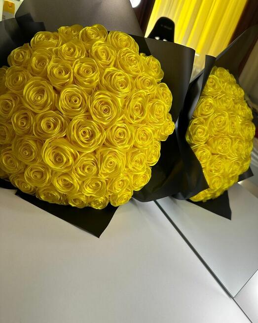 Bukiet róż ze wstążki | wieczne róże