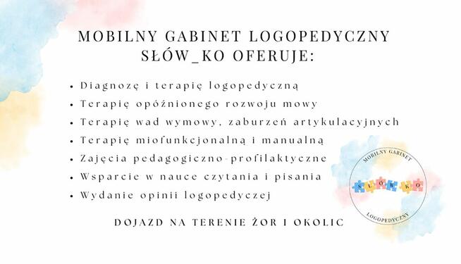 Logopeda, pedagog - terapia w domu pacjenta.