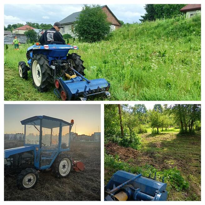 usługi porządkowania działek koszenie mini traktorem