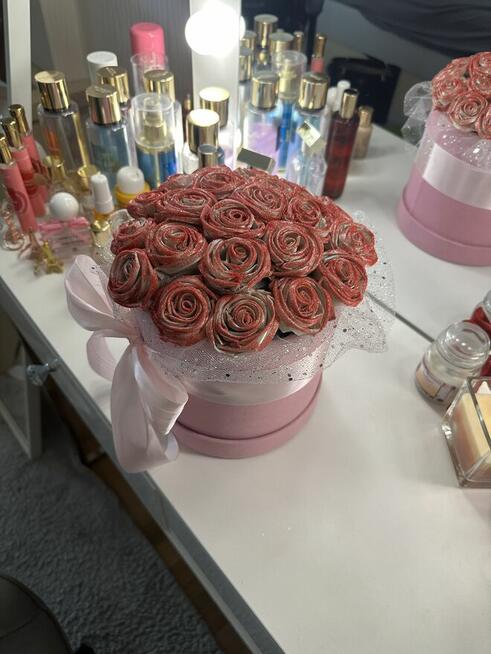 Bukiet róż ze wstążki | wieczne róże