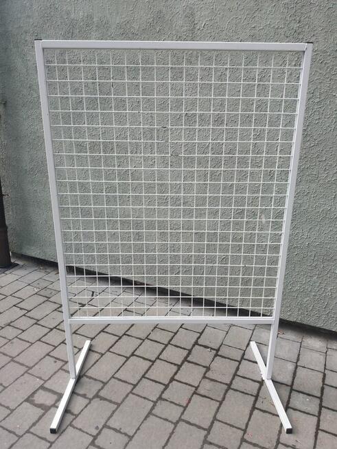 STOJAK EKSPOZYCYJNY SKLEPOWY pod haki REGAŁ KRATA biała