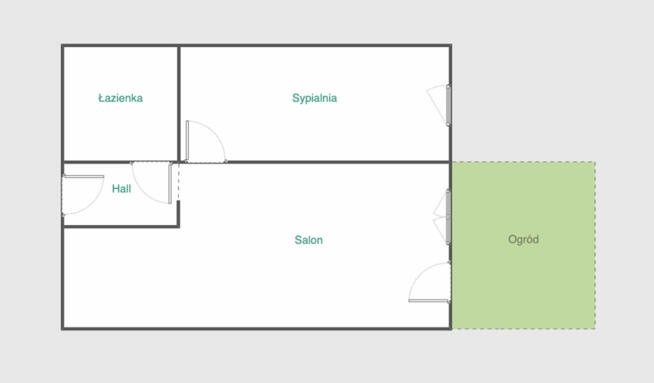 Zadbane 2 pokoje z ogródkiem i klimatyzacją