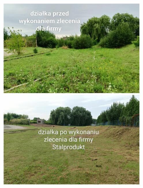 usługi porządkowania działek koszenie mini traktorem