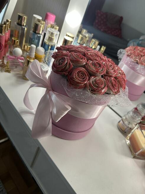 Bukiet róż ze wstążki | wieczne róże