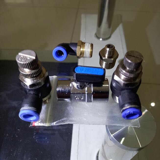 zawór ręczny 3/8 regulatory przepływu 3/8 8mm IN OUT