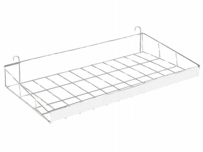 KOSZYK NA KRATĘ 60x30 cm KOSZ biały ZAWIESZKA PÓŁKA ekspozyc