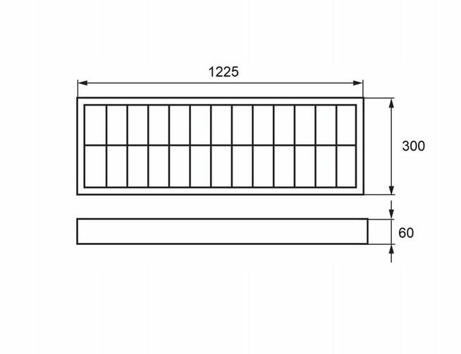 OPRAWA SUFITOWA do świetlówek LED 120cm 36 W G 13