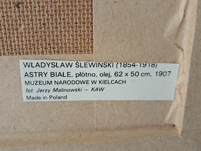 Obraz – „Astry białe” W.Ślewiński, do sprzedania
