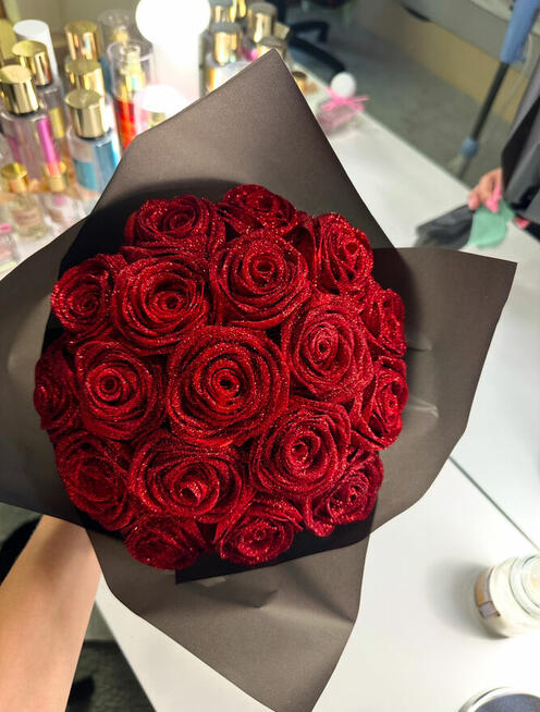 Bukiet róż ze wstążki | wieczne róże