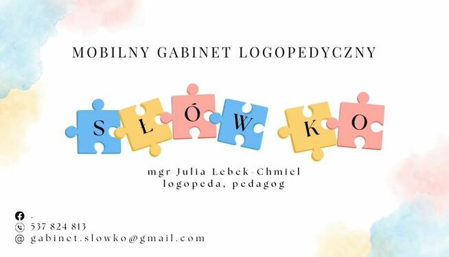 Logopeda, pedagog - terapia w domu pacjenta.