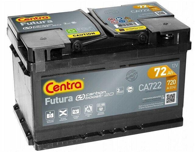 Akumulator CENTRA FUTURA 72AH 720A CA722 Gwr. 3LATA Katowice