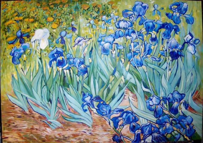 Kolekcjonerska interpretacja obrazu Vincenta van Gogha Irysy