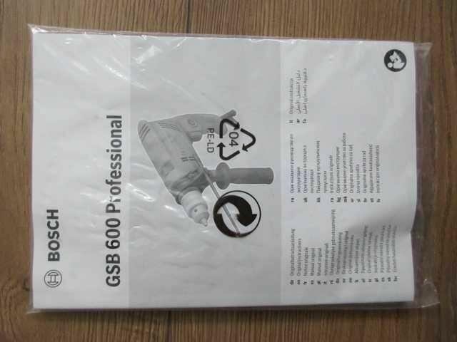 Wiertarka udarowa BOSCH Pro GSB 600 + walizka