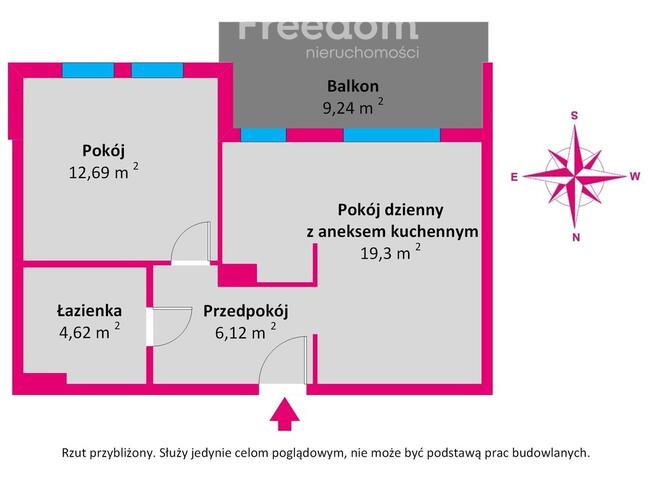 2 pokojowe mieszkanie I Nowy Horyzont, Borkowo